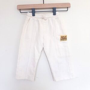 Zara Sweatpants Cream Great League Cargo Jogger Pants Kids Size 3 Years